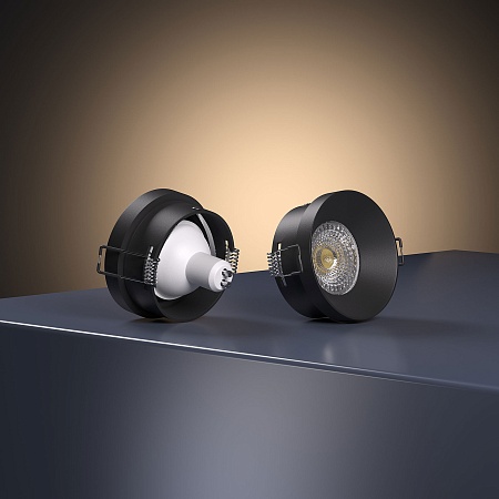 Встраиваемый точечный светильник 111 MR16 черный Elektrostandard - фото