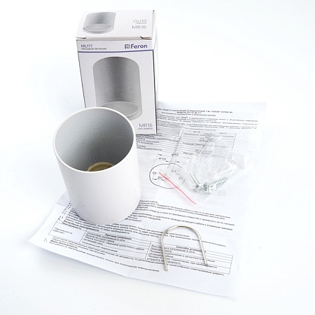 Светильник потолочный Feron ML177 MR16 GU10 35W 230V, белый - фото