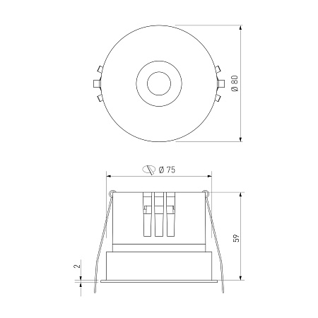 Светильник встраиваемый светодиодный Bliss 15W 4000K белый 25070/LED Elektrostandard - фото