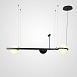 Реечный Подвесной Светильник Palma Wall Lamp 2 Шара + 1 Вазон Горизонтальная Imperiumloft 204172-22 - фото