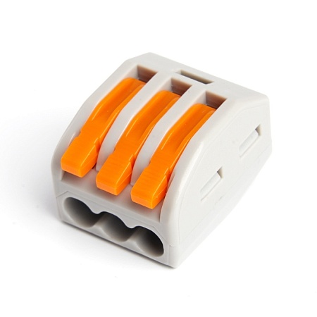 Клемма строительно-монтажная 3-проводная STEKKER, LD222-613 - фото