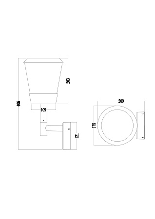 Настенный светильник (бра) Outdoor O039WL-01B - фото