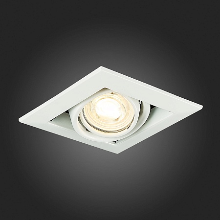 Св-к встр. Черный, Белый GU10 1*50W IP20 L126xW126xH70 220V Без ламп ST250.558.01 - фото