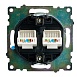 Розетка компьютерная 2-местная RJ-45 (механизм) ,STEKKER ,GLS00-7109-05, серия Катрин, черный - фото