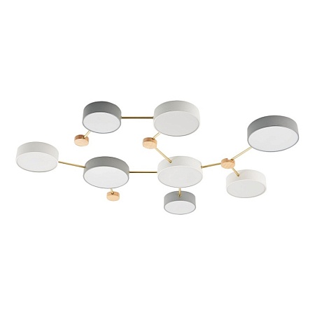 Светильник потолочный Золотистый, Светлое дерево/Белый, Серый LED 8*16,5W 4000K SLE600102-08 - фото