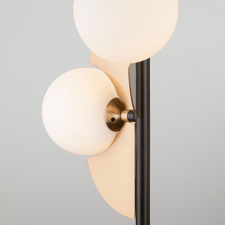 Подвесной светильник лофт с декоративными деталями 50143/3 золото/черный - фото