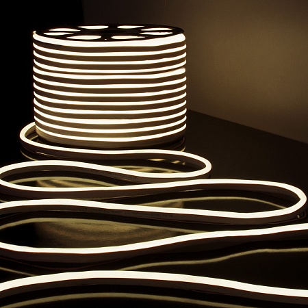 Светодиодный гибкий неон 220 В 9.6 Вт/м 120 Led/м 2835 IP67, односторонний дневной белый 4200 K, 50 м Гибкий неон 220V 9,6W 120Led 2835 IP67 односторонний дневной белый, 50 м Elektrostandard - фото