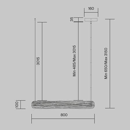Подвесной светильник Maytoni MOD439PL-L20BSK - фото
