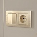 Выключатель двухклавишный шампань WL11-SW-2G - фото