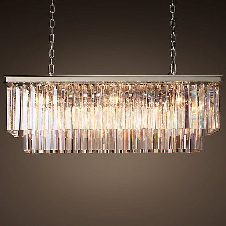 Люстра Rh 1920S Odeon Clear Glass Fringe Nickel Imperiumloft 75652-22 - фото