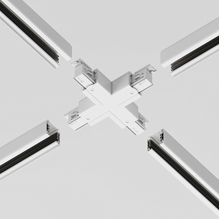 Трековая система Technical накладная трехфазная белая 300x300 TS-X-300-TR029-3-26W3K-M-W