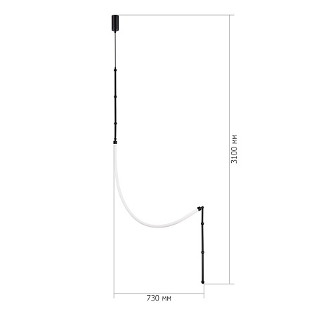 Светильник настенно-потолочный ST-Luce Черный/Белый LED 1*20W 3000K SL6132.401.20 - фото