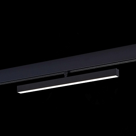 Магнитный трековый светильник Черный LED 1*12W 4000K 750Lm Ra>90 120° IP20 L405xW22,5xH ST802.446.12 - фото