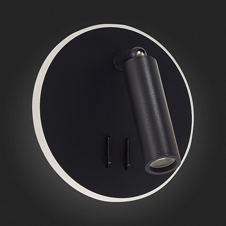 Светильник настенный Черный LED 1*8W 3000K 624Lm Ra>80 24° IP20 L-xW155xH155 170-240V SL1586.413.01 - фото