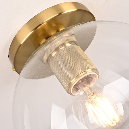 Потолочный Светильник Rh Utilitaire Globe Shade Flushmount Brass Imperiumloft 123675-22 - фото