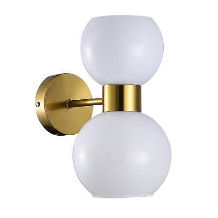 Светильник настенный Латунь/Белый E27 2*60W SLE1138-301-02 - фото