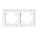 Рамка 2-местная горизонтальная STEKKER, PFR00-9002-01, серия Эрна, белый - фото