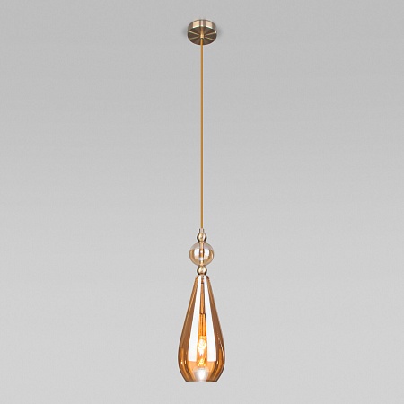 Подвесной акцентный светильник Eurosvet 50202/1 янтарный - фото