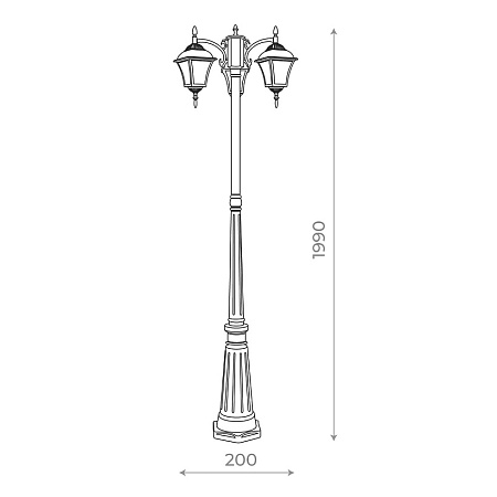 Светильник уличный наземный ST-Luce Бронза/Бронза, Прозрачный E27 3*60W SL082.205.03 - фото