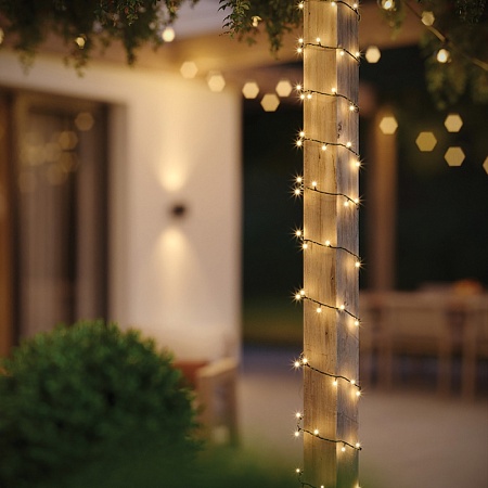 Светодиодная гирлянда Feron CL08 линейная 60м +3м 230V синий c питанием от сети, зеленый шнур - фото