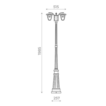 Светильник уличный наземный ST-Luce Черный/Черный, Прозрачный E27 2*40W SL081.405.02 - фото
