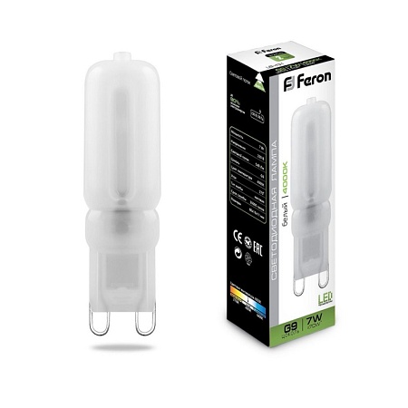 Лампа светодиодная Feron LB-431 G9 7W 230V 4000K - фото