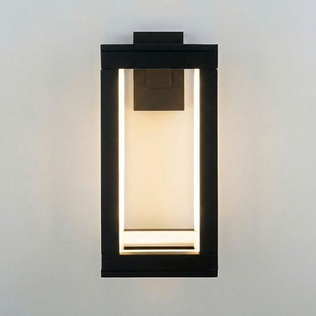 Уличный настенный светодиодный светильник Frame LED IP54 1527 TECHNO LED черный Elektrostandard - фото