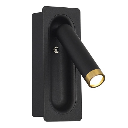 Светильник настенный ST-Luce черный/черный,латунь LED 1*3W 4000K SL6238.401.01 - фото