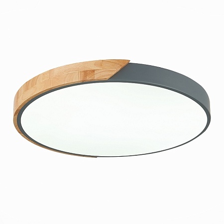 Светильник потолочный Серый, Светлое дерево/Белый LED 1*45W 3000K/4000K/6000K SLE200972-01 - фото