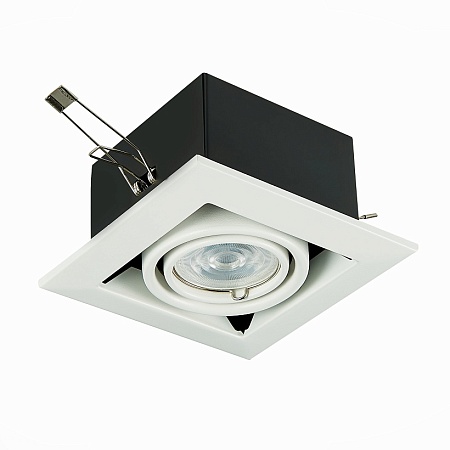 Св-к встр. Черный, Белый GU10 1*50W IP20 L126xW126xH70 220V Без ламп ST250.558.01 - фото