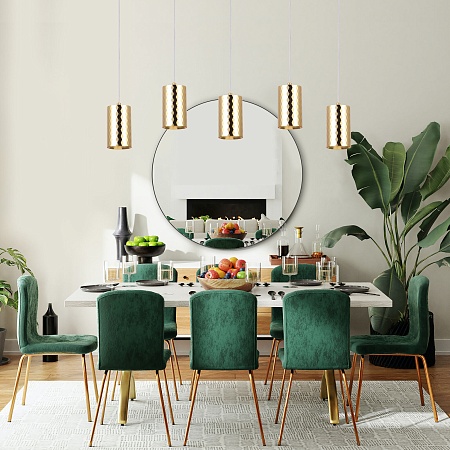 Подвесной светильник Eurosvet 50247/1 LED/ золото - фото