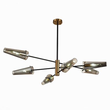 Светильник потолочный ST-Luce Бронза,Черный/Дымчатый E14 6*40W SL1209.302.06 - фото