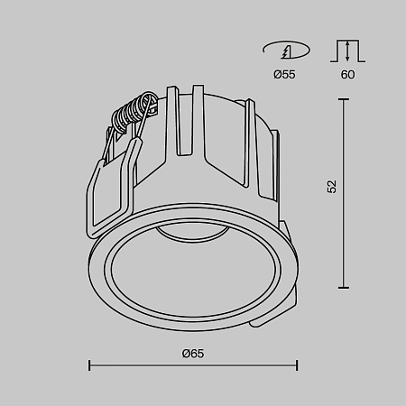 Встраиваемый светильник Technical DL043-01-10W2.7K-RD-B - фото