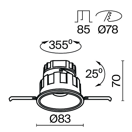 Встраиваемый светильник Technical DL057-10W3K-W - фото