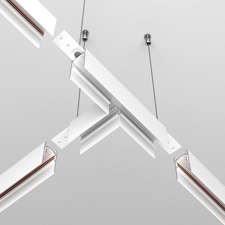 Коннектор Т-образный Exility накладной белый - фото