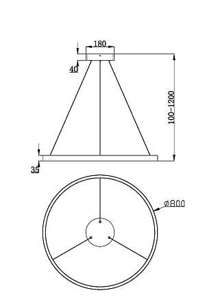 Подвесной светильник Maytoni Rim MOD058PL-L42B3K - фото