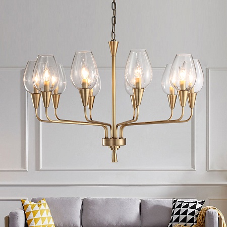 Подвесная Дизайнерская Люстра Viola 8 Прозрачный Imperiumloft 179883-26 - фото