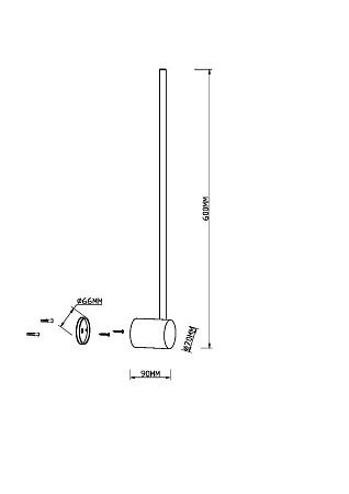 Настенный светильник (бра) Maytoni Light stick MOD237WL-L6BS3K - фото