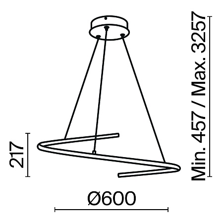 Подвесной светильник Maytoni Curve MOD242PL-L33BK - фото