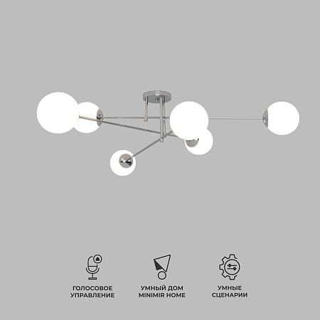 Потолочный светильник Eurosvet 30181/6 хром - фото