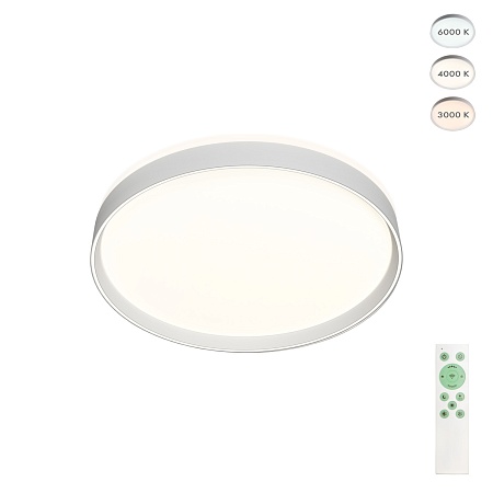 DK6511-WH Накладной светильник, LED, 50W, IP 20, 3000K - 6500K, белый, металл, полимер - фото