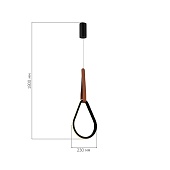 Светильник подвесной ST-Luce Черный/Черный, Терракотовый LED 1*12W 4000K SL6131.413.12
