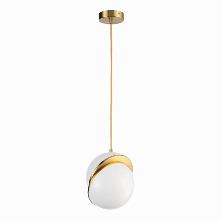 Светильник подвесной ST-Luce Латунь/Белый E27 1*60W SL1164.303.01 - фото