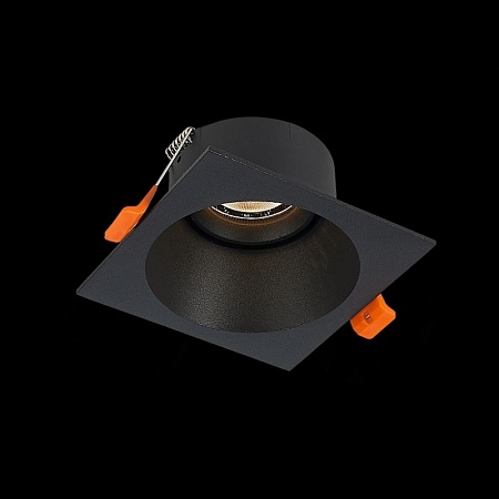 Св-к встр. Черный GU10 1*50W L103xW103xH52 220V Без ламп ST207.418.01 - фото