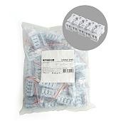 Клемма монтажная с/з STEKKER для подключения фазных проводников, 5 контактных групп (3 ввода, 3 вывода на полюс), LD294-5105