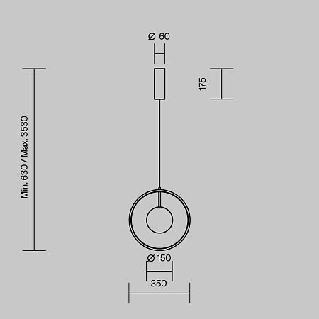 Подвесной светильник Maytoni MOD407PL-L12B3K1 - фото