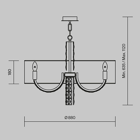 Подвесной светильник Maytoni Talento DIA008PL-08CH - фото