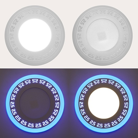 Светодиодный светильник Feron AL2440 встраиваемый 16W 4000K и подсветка 4000К белый - фото