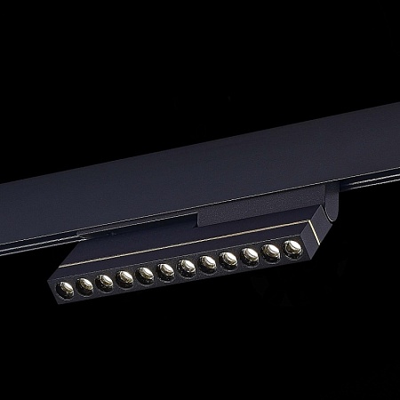 Магнитный трековый светильник Черный LED 1*12W 4000K 450Lm Ra>90 36° IP20 L220xW22xH117 ST805.446.12 - фото