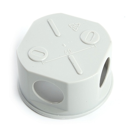 Коробка разветвительная STEKKER EBX20-34-44, 75*75*40мм, 4 ввода, IP44, светло-серая (GE41237) - фото